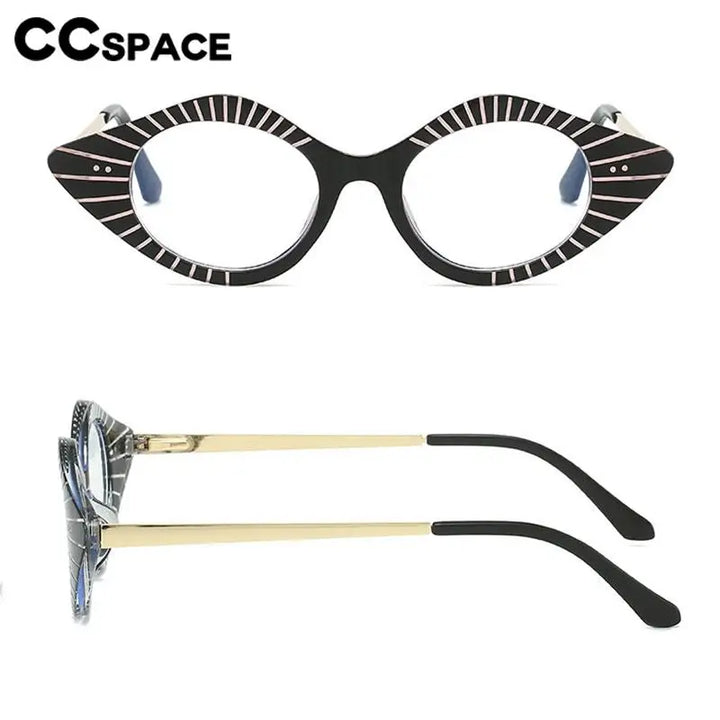 CCSpace Women's Full Rim Small Cat Eye Plastic Eyeglasses 57281 Full Rim CCspace   