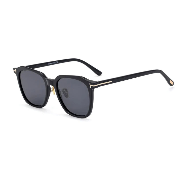 Black Mask Men's Full Rim Square Acetate Polarized Sunglasses Tf971 Sunglasses Black Mask Black As Shown 