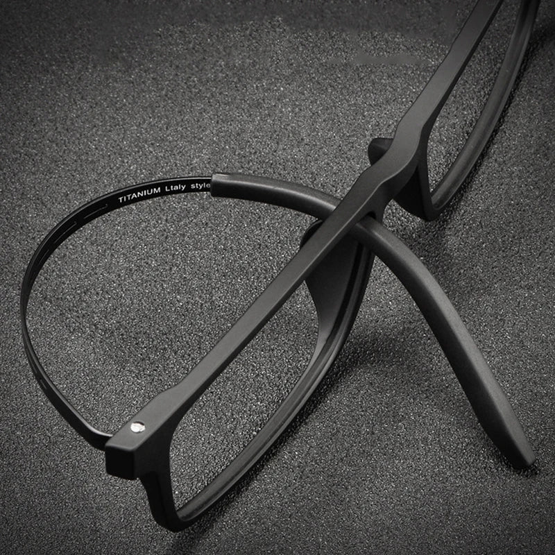 Hotony Unisex Full Rim TR90 Titanium Prescription Eyeglasses 8822T - view 6