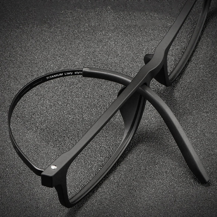 Hotony Unisex Full Rim TR90 Titanium Prescription Eyeglasses 8822T - view 6
