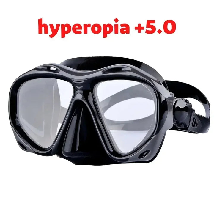 Aleefa Women's  Google Pc Silicone Tempered Glass Hyperopic Swim Mask 62026
