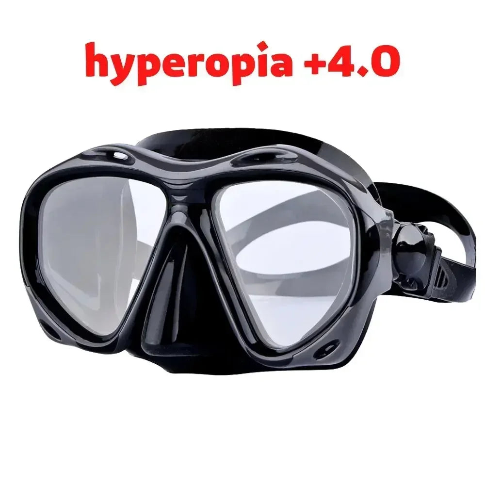 Aleefa Women's  Google Pc Silicone Tempered Glass Hyperopic Swim Mask 62026