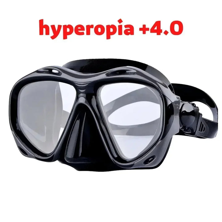 Aleefa Women's  Google Pc Silicone Tempered Glass Hyperopic Swim Mask 62026