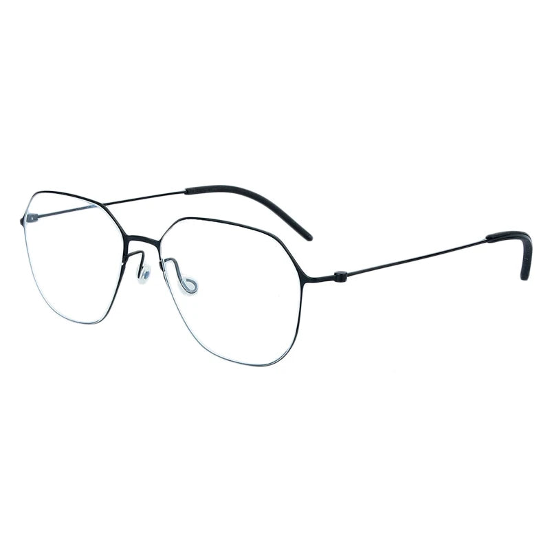 Aimee Unisex Full Rim Polygon Oval Titanium Eyeglasses 15505