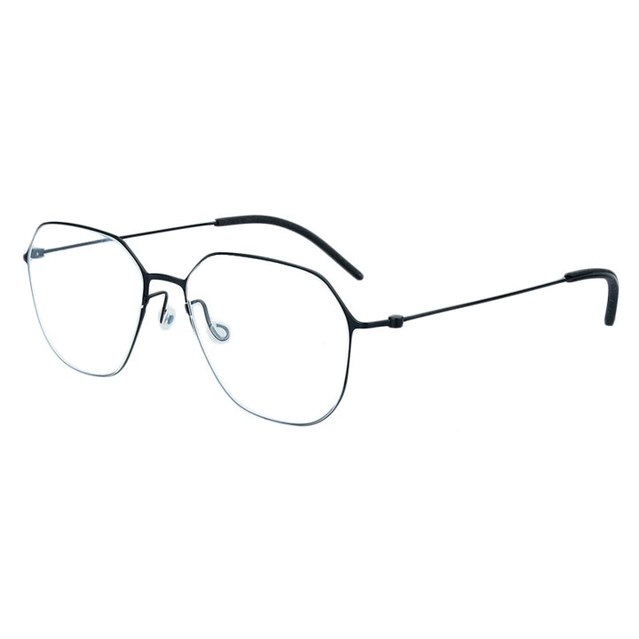Aimee Unisex Full Rim Polygon Oval Titanium Eyeglasses 15505