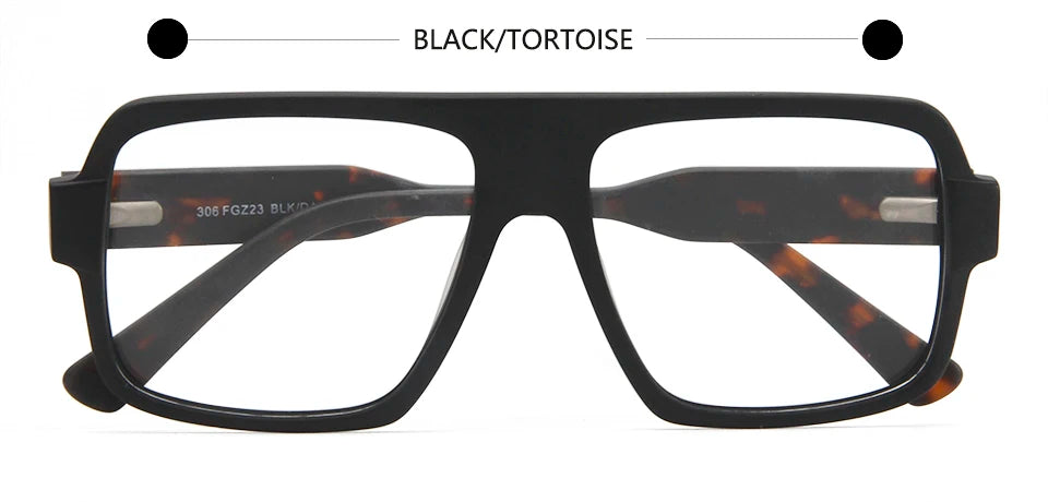 Esnbie Unisex Full Rim Polygon Square Acetate Eyeglasses 30623