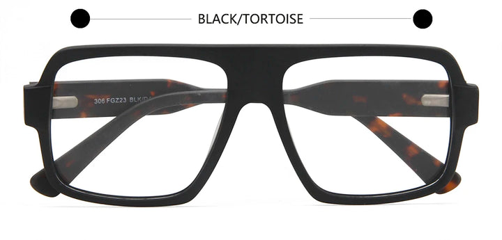 Esnbie Unisex Full Rim Polygon Square Acetate Eyeglasses 30623