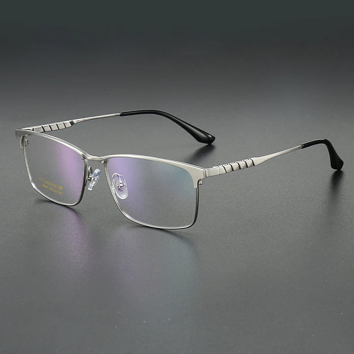 Muzz Men's Full Rim Brow Line Square Titanium Eyeglasses 82909