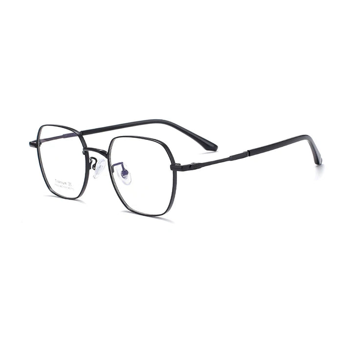 KatKani Women's Full Rim Polygonal Alloy Eyeglasses 77053 Full Rim KatKani Eyeglasses c3 CHINA 