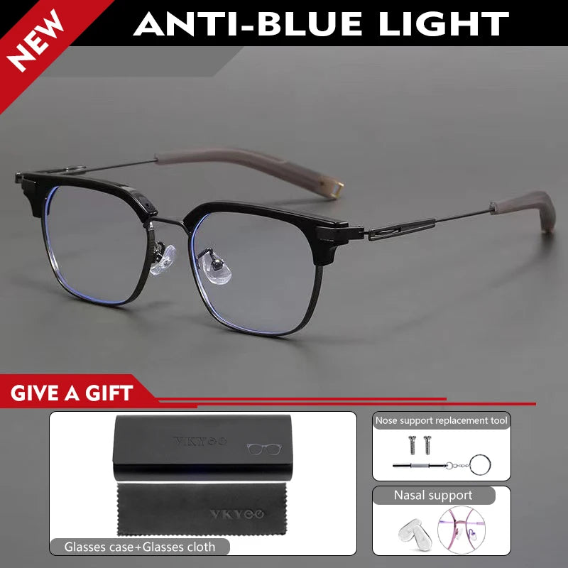 Vicky Unisex Full Rim Big Square Tr 90 Alloy Reading Glasses 53179