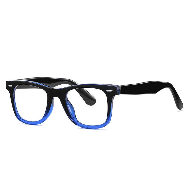 Yimaruili Unisex Full Rim Square Tr 90 Acetate Alloy Eyeglasses  2102 Full Rim Yimaruili Eyeglasses C8  