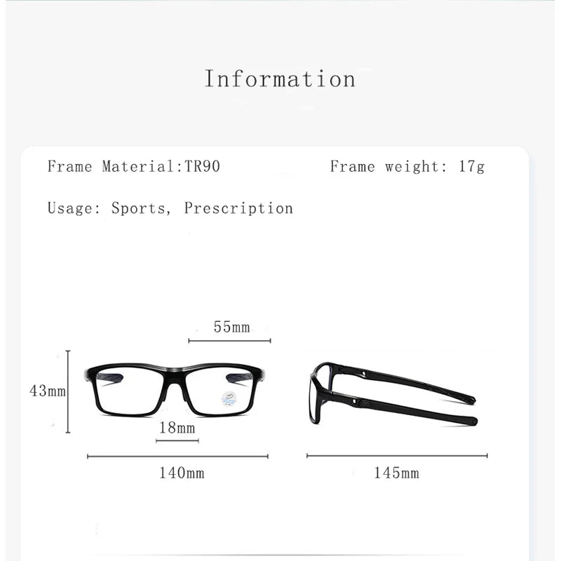 Hdcrafter Unisex Full Rim Square Tr 90 Acetate Sport Eyeglasses 812821 Full Rim Hdcrafter Eyeglasses