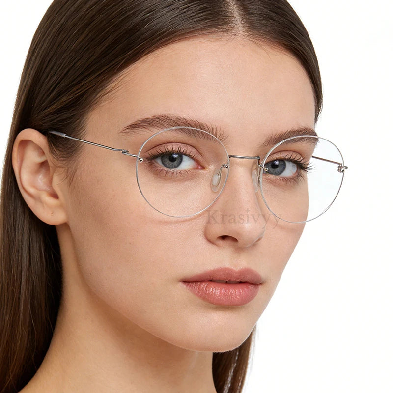 Krasivyy Unisex Full Rim Round Titanium Prescription Eyeglasses ARLT5936 - view 2