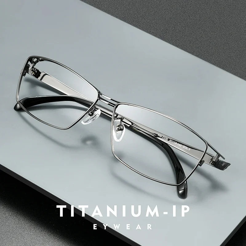 Bclear Men Full Rim Square Titanium Eyeglasses BSF-HM2336T