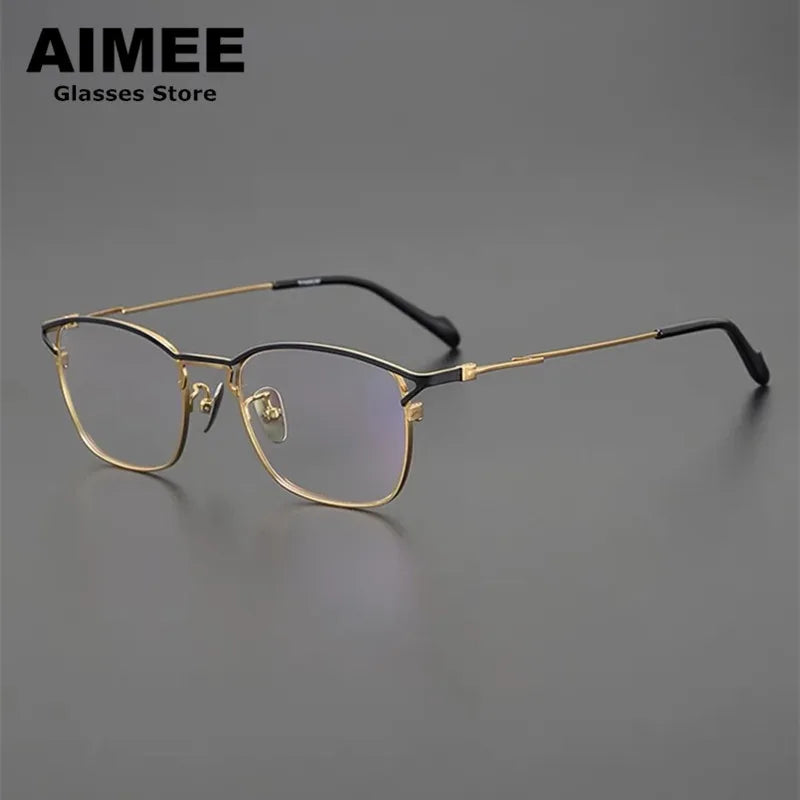 Aimee Unisex Full Rim Square Titanium Eyeglasses 250045 Full Rim Aimee   