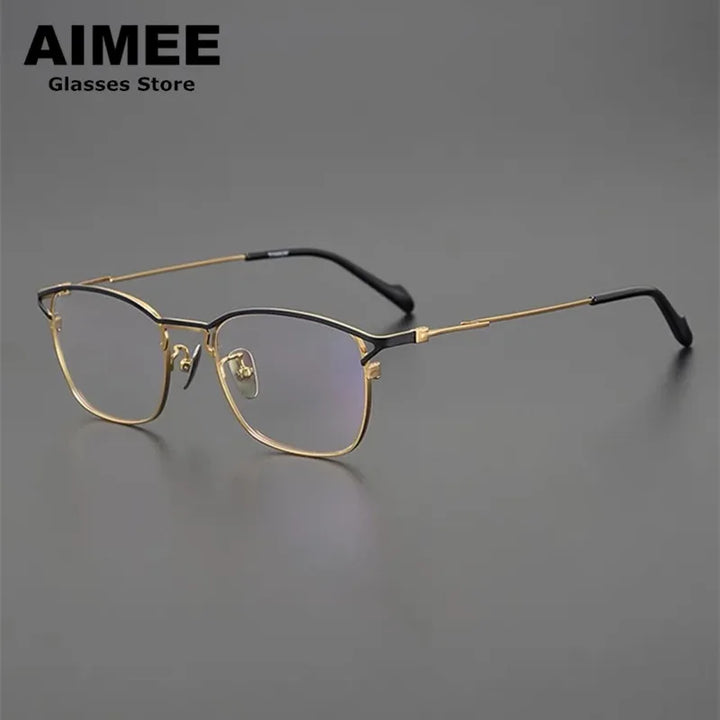 Aimee Unisex Full Rim Square Titanium Eyeglasses 250045 Full Rim Aimee   