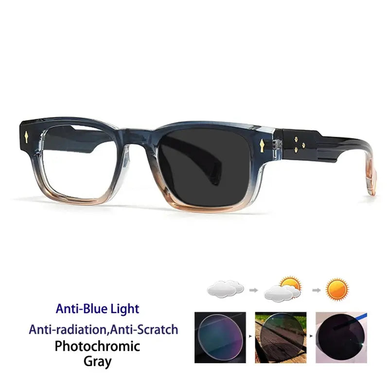 Kocolior Unisex Full Rim Rectangle Acetate Frames 341000 FuzWeb