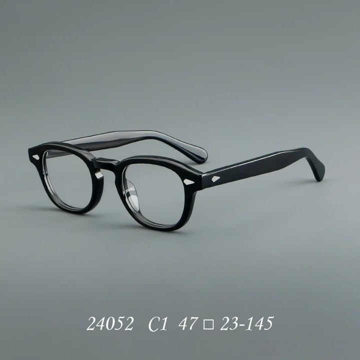 Momoja Unisex Full Rim Oval Square Acetate Eyeglasses 24052