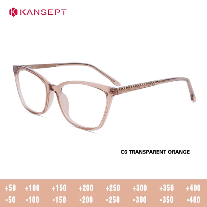 Kansept Women's Full Rim Square Tr 90 Alloy Reading Glasses 25005