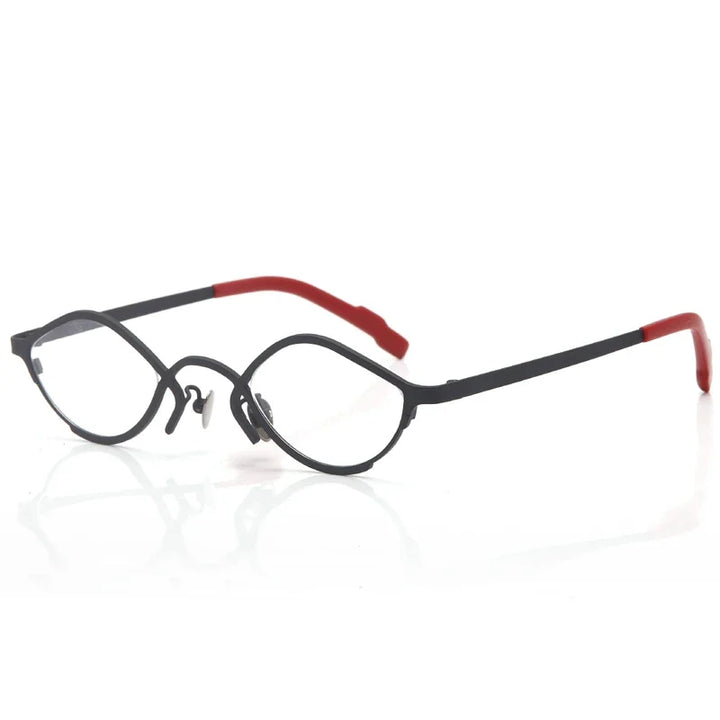 Aror Unisex Full Rim Oval Cat Eye Titanium Eyeglasses 464832 Full Rim Aror C2