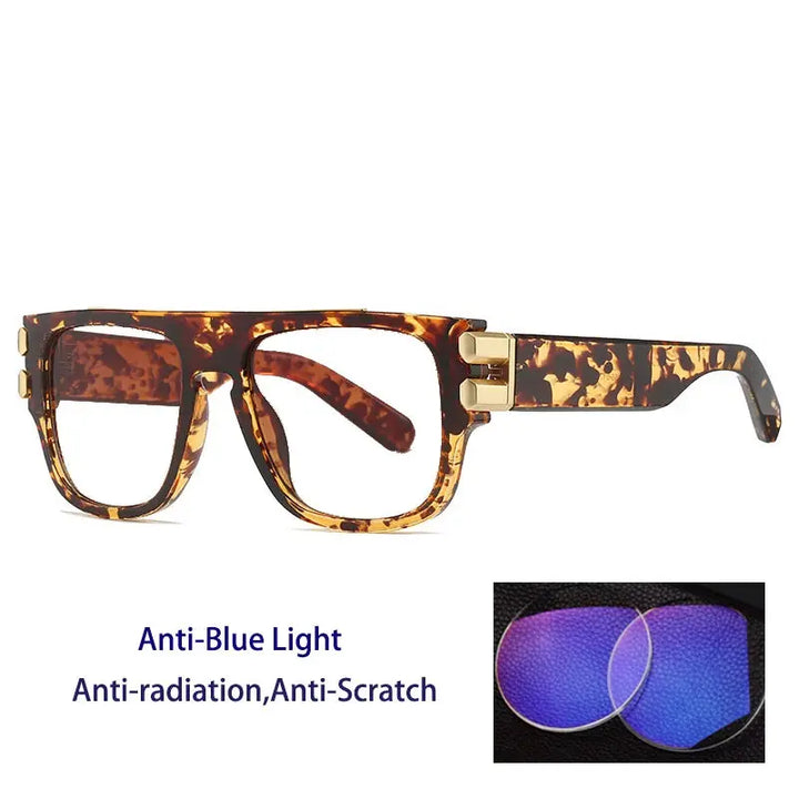 Kocolior 234200 Unisex Full Rim Square Brow Line Big PC Frames FuzWeb