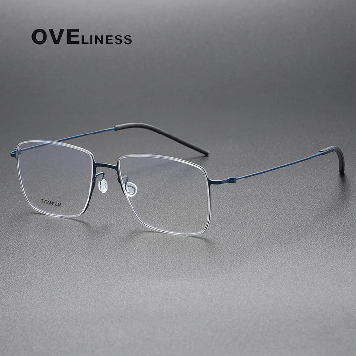 Oveliness Unisex Full Rim Square Screwless Titanium Eyeglasses 925508