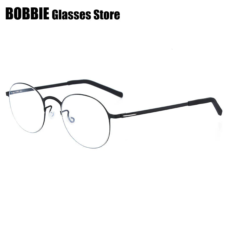 Bobbie Women's Full Rim Round Screwless Titanium Eyeglasses 688083