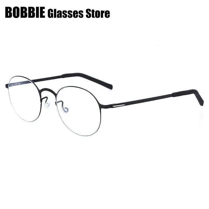 Bobbie Women's Full Rim Round Screwless Titanium Eyeglasses 688083