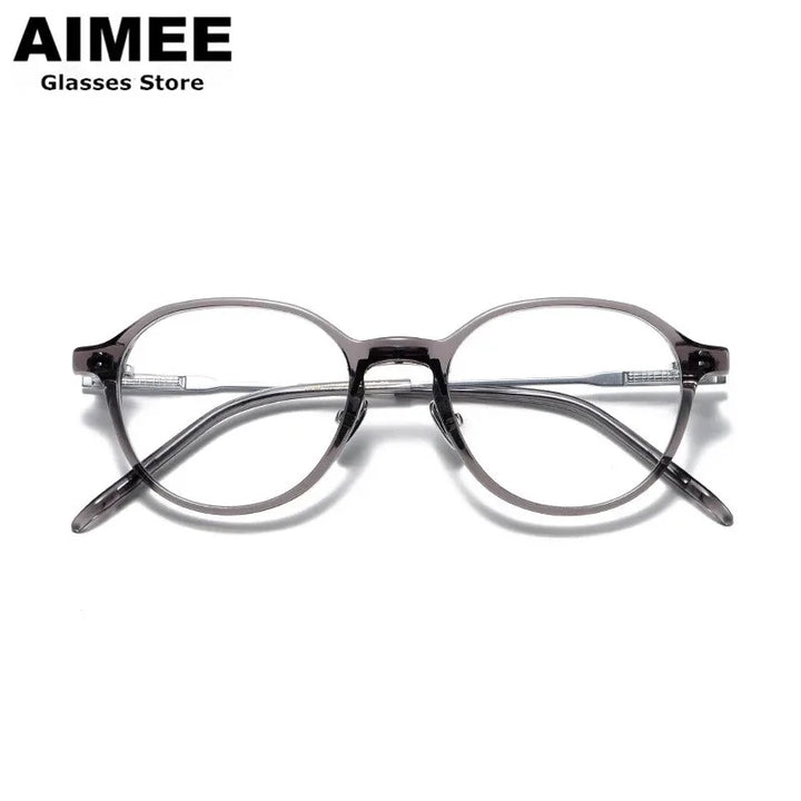 Aimee Women's Full Rim Round Titanium Acetate Eyeglasses 519117