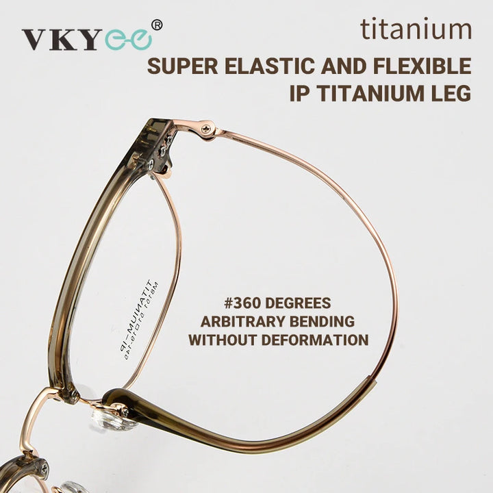 Vicky Women's Full Rim Square Titanium Reading Glasses V8151 Reading Glasses Vicky   