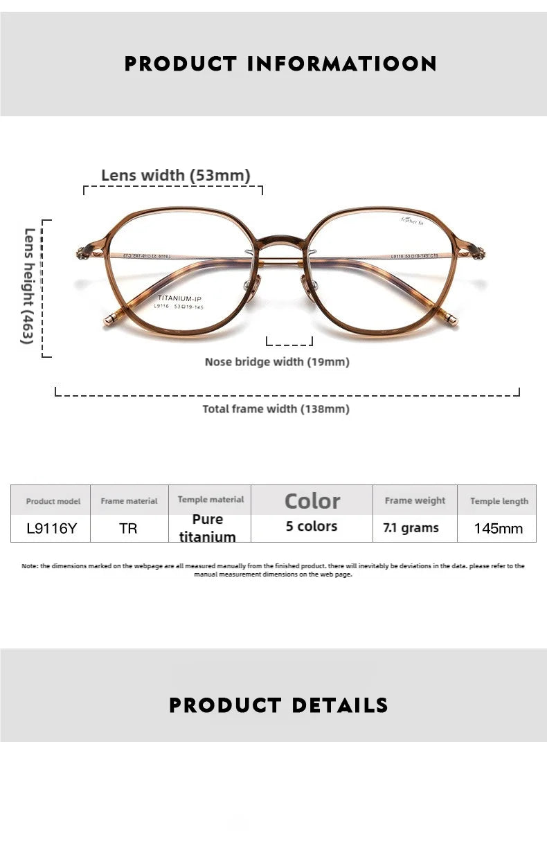 Meeshow Women's Full Rim Round Tr 90 Titanium Reading Glasses 91160