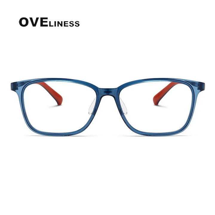 Oveliness Unisex Youth's Full Rim Square Tr 90 Titanium Eyeglasses O5730 Full Rim Oveliness   