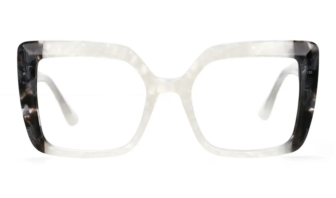 CCspace Women's Full Rim Square Thick Acetate Eyeglasses 56956 Full Rim CCspace white  