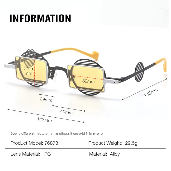 Aror Unisex Full Rim Round Alloy Eyeglasses Side Flip Sunglasses 76873