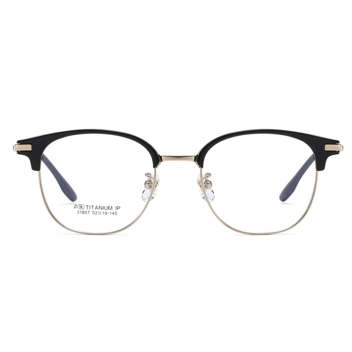 Bclear Unisex Full Rim Browline Titanium Eyeglasses SM-31807 - view 6