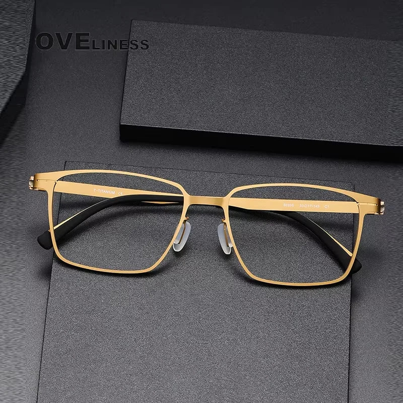 Oveliness Unisex Full Rim Square Titanium Eyeglasses 80995 Full Rim Oveliness   