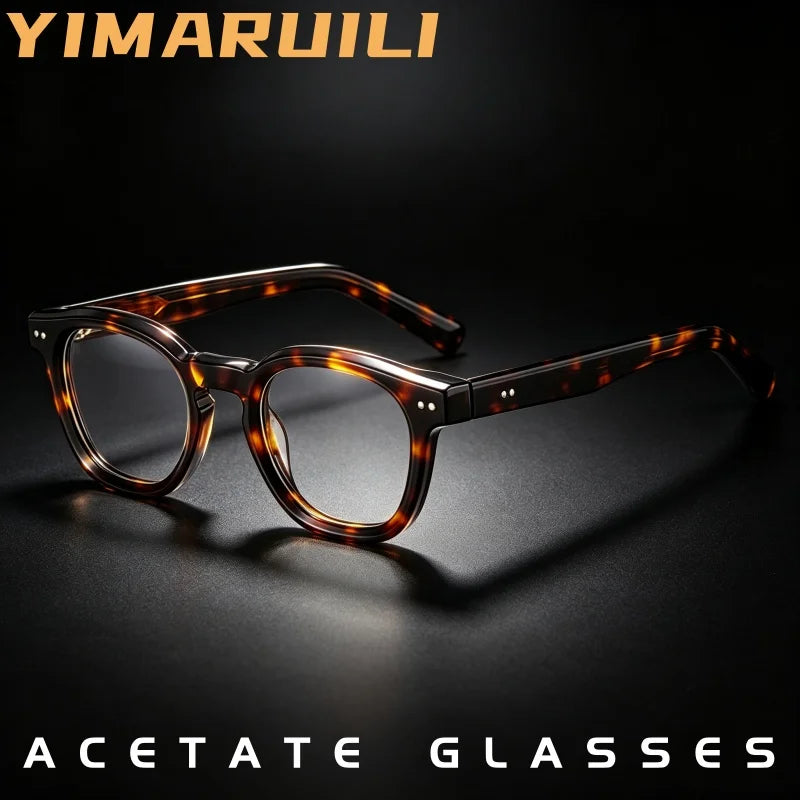 Yimaruili Unisex Full Rim Oval Acetate Eyeglasses M3027 — view 1 | Yimaruili at FuzWeb