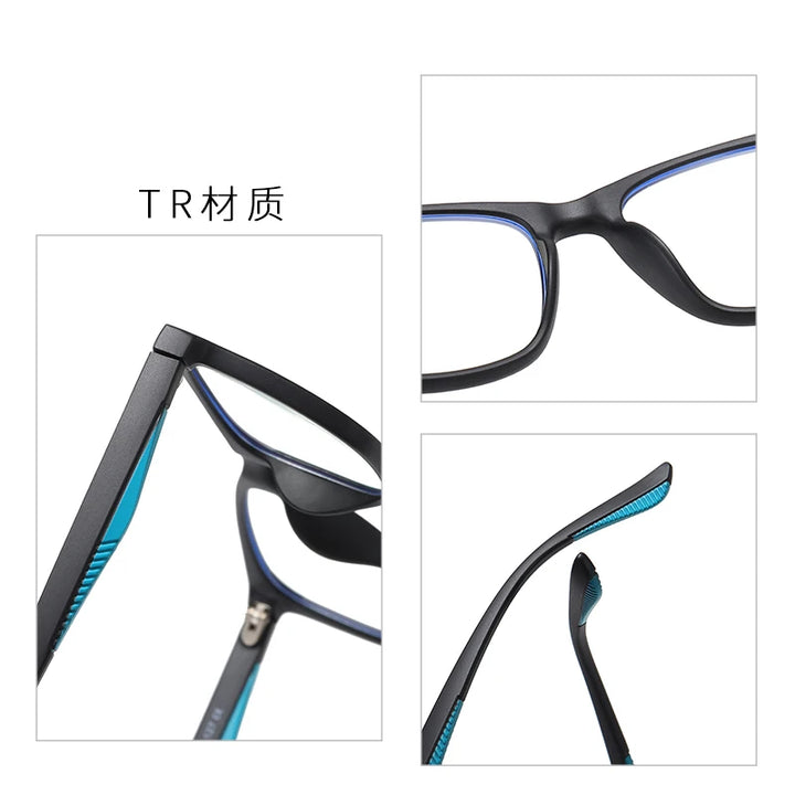 Vicky Youth Unisex Full Rim Square Tr 90 Titanium Eyeglasses 5103 Full Rim Vicky   