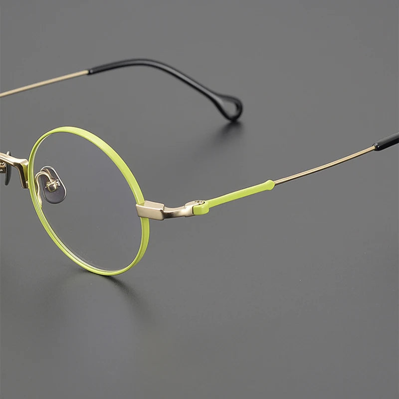 Nobler Unisex Full Rim Small Round Titanium Eyeglasses B0325 Full Rim Nobler   