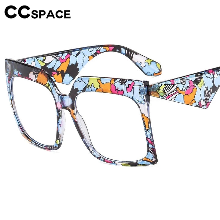 CCspace Women's Full Rim Thick  Square Polycarbonate Eyeglasses 3060 Full Rim CCSpace   