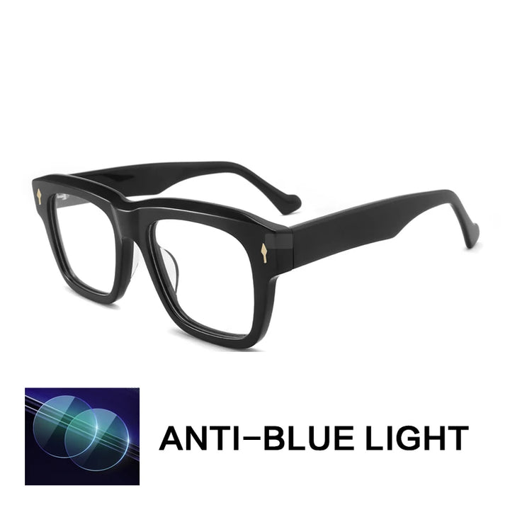 Gatenac Unisex Full Rim Big Square Acetate Reading Glasses 882290
