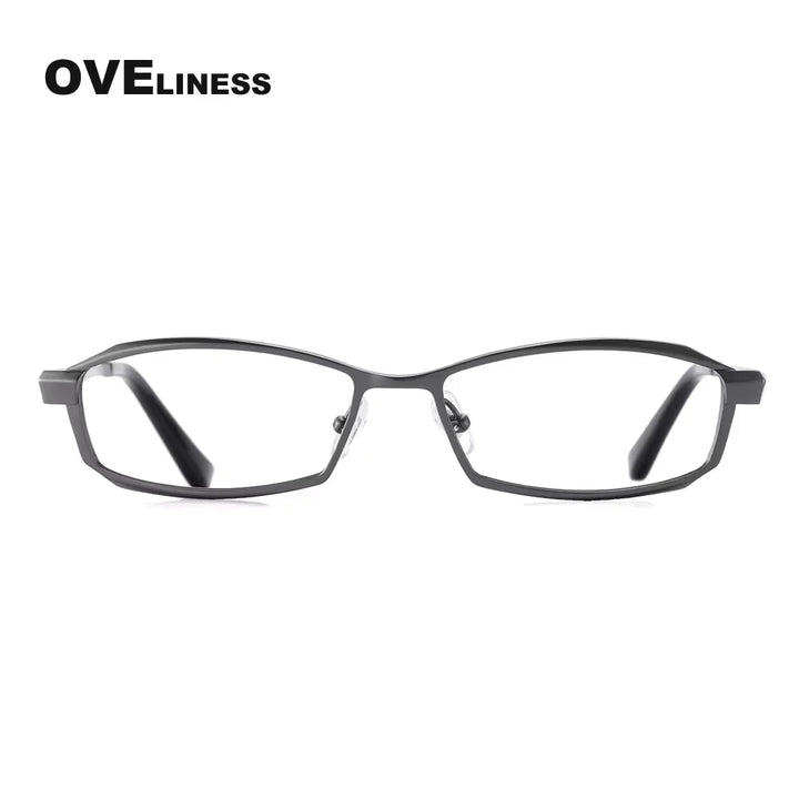 Oveliness Men's Full Rim Rectangle Square Titanium Eyeglasses 8718