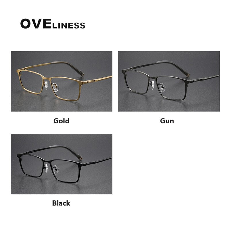 Oveliness Unisex Full Rim Square Titanium  Eyeglasses 80859 Full Rim Oveliness   