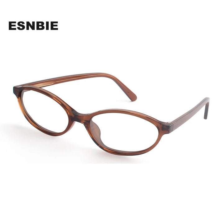 Esnbie Unisex Full Rim Oval Rectangle Acetate Eyeglasses 424078