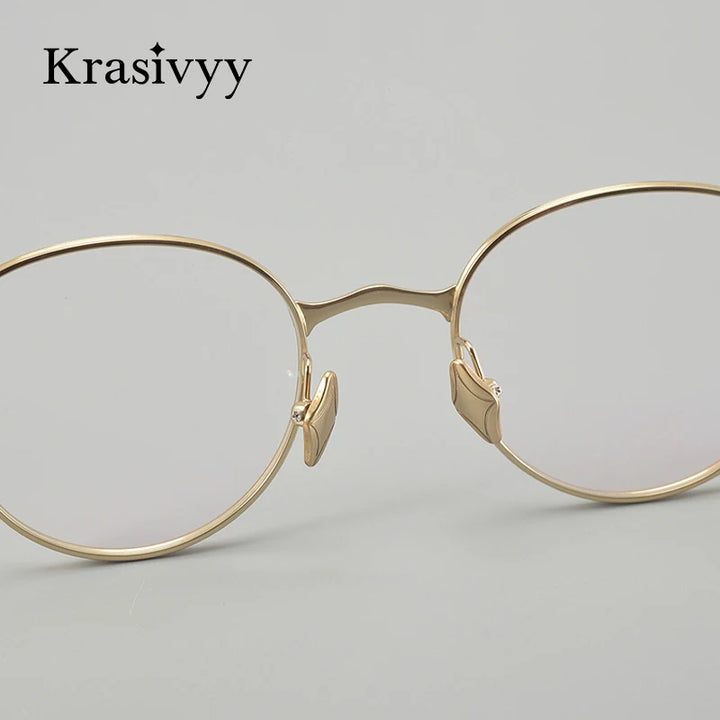 Krasivyy Women's Full Rim Round Titanium Eyeglasses Ep4549 Full Rim Krasivyy   