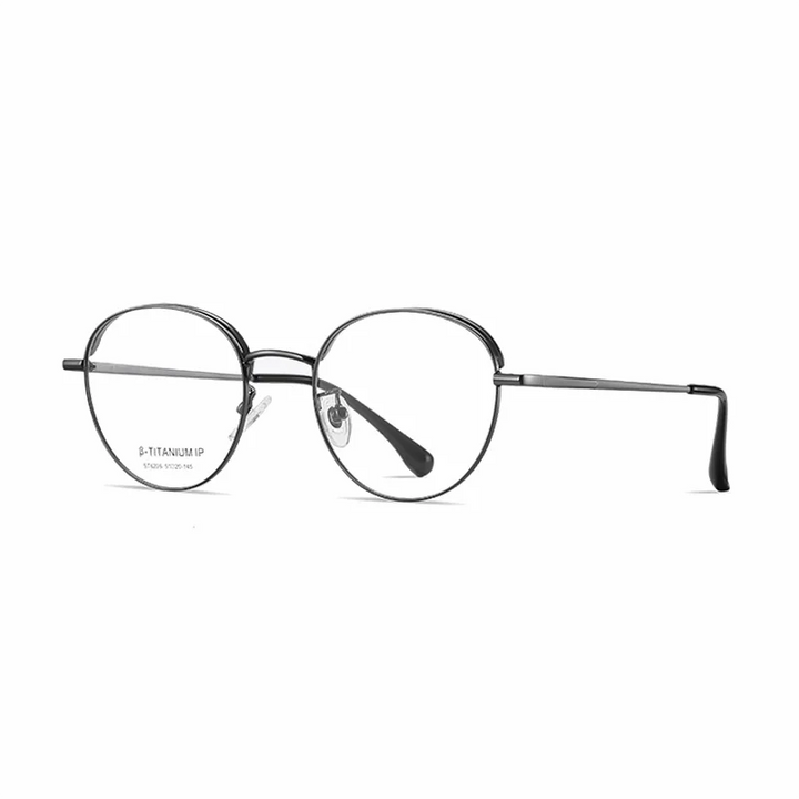 Ralferty Women's Full Rim Oval Titanium Eyeglasses R6226 Full Rim Ralferty C4 Matt Black CHINA 