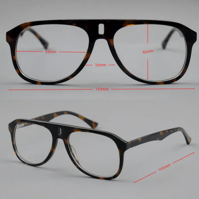 Xbora Women's Full Rim Square Double Bridge Acetate Eyeglasses 544379