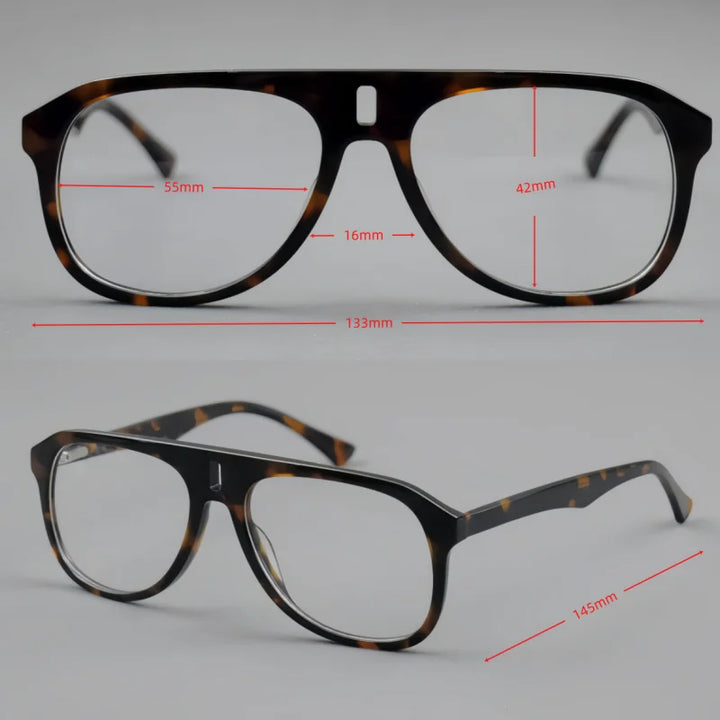 Xbora Women's Full Rim Square Double Bridge Acetate Eyeglasses 544379