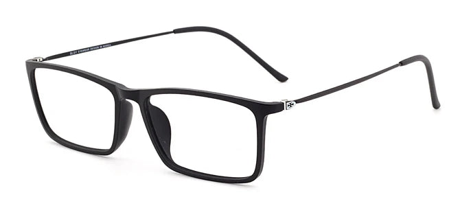 Brightzone Women's Full Rim Square Ultem Titanium Eyeglasses 71368 Full Rim Brightzone Matte black