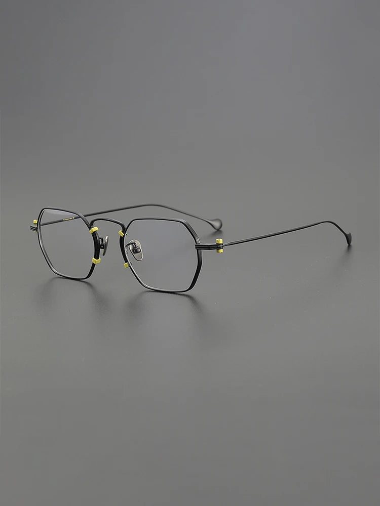 Nobler Unisex Full Rim Flat Top Oval Titanium Eyeglasses 1969 Full Rim Nobler   